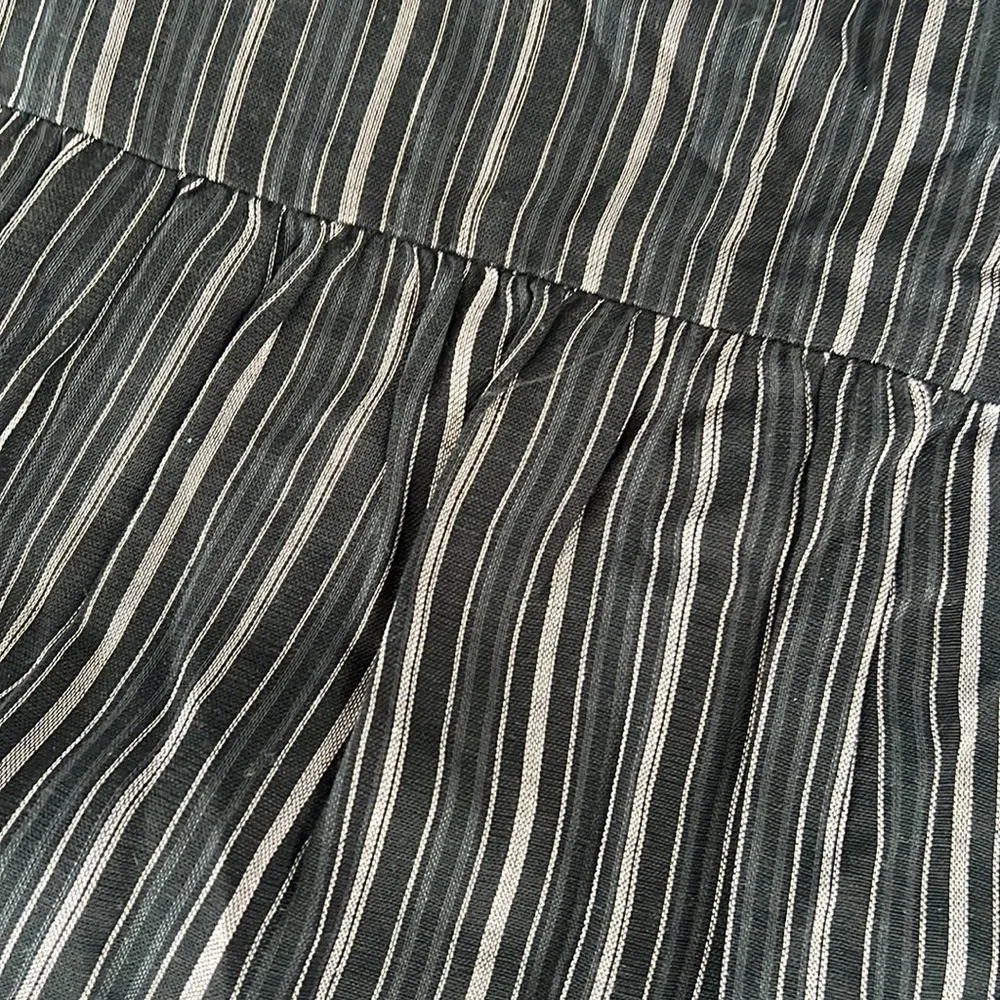 NWT black striped Paige midi dress